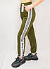 Штани спортивні жіночі під манжет із широкою лампасою — дайвінг Kenalin 2XL — 6XL, фото 2