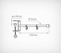 Тримач вивіски з пластиковими гачками CLAMP –TUBE-I-H, фото 3
