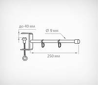 Тримач вивіски з пластиковими гачками CLAMP –TUBE-I-H, фото 3