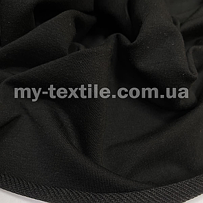 Двонитка тканина трикотажна хб Туреччина 240 grm 180 см Чорний