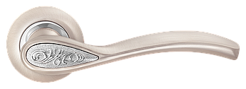 Ручка до міжкімнатних дверей Z-1313 Матовий нікель/Полірований хром
