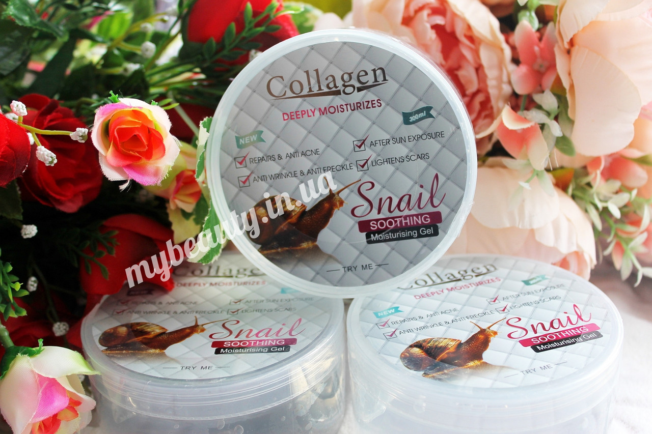 Гель для шкіри Collagen Snail Deeply Moisturizes заспокійливий і зволожувальний 300 мл