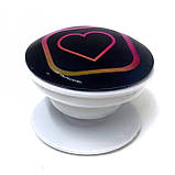 Тримач (попсокет) для телефону Інстаграм серце чорний, фото 2