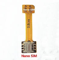 Перехідник на 2 SIM + MicroSD в комбінований лоток, адаптер nanoSIM