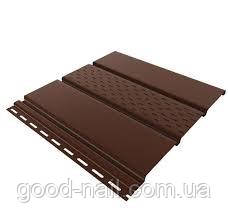 Софіт коричневий з перфорацією, без перфорації Rainway 0,9м² (3000*300мм), фото 1