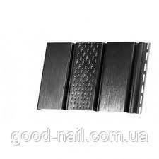 Софіт графітовий з перфорацією, без перфорації Rainway 0,9м² (3000*300мм), фото 1