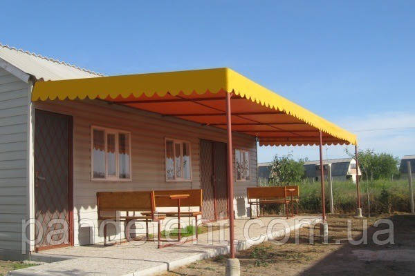 Маркізи для приватного заміського будинку від Вітру, Снега, Сонця, Дощя