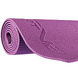 Килимок (мат) для йоги та фітнесу SportVida PVC 6 мм SV-HK0052 Violet, фото 5