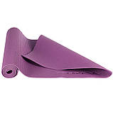 Килимок (мат) для йоги та фітнесу SportVida PVC 6 мм SV-HK0052 Violet, фото 9