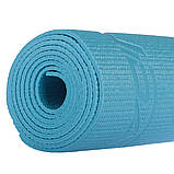 Килимок (мат) для йоги та фітнесу SportVida PVC 4 мм SV-HK0051 Blue, фото 8