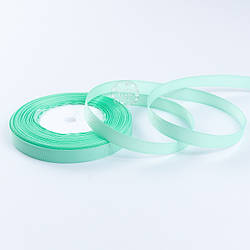 Стрічка репсова завширшки 12 мм м'ятного кольору, бобіна 23 м