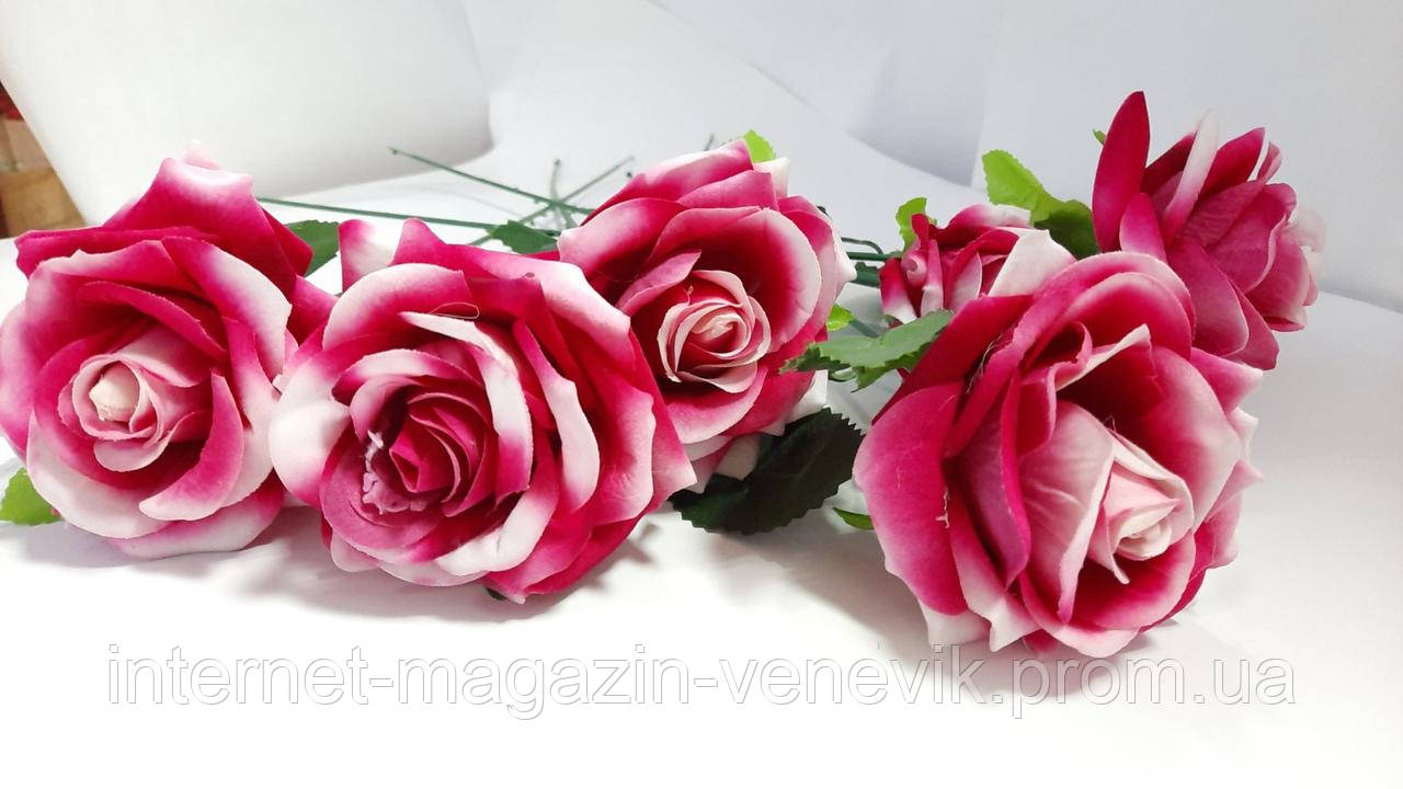 Оксамитова чайна троянда 52*8 см, фото 1