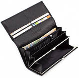 Жіночий шкіряний зручний гаманець (15011) чорний, фото 3