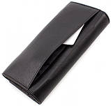 Жіночий шкіряний зручний гаманець (15011) чорний, фото 2