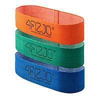 Гумка для фітнесу та спорту тканинна 4FIZJO Flex Band 3 шт 1-15 кг 4FJ0126
