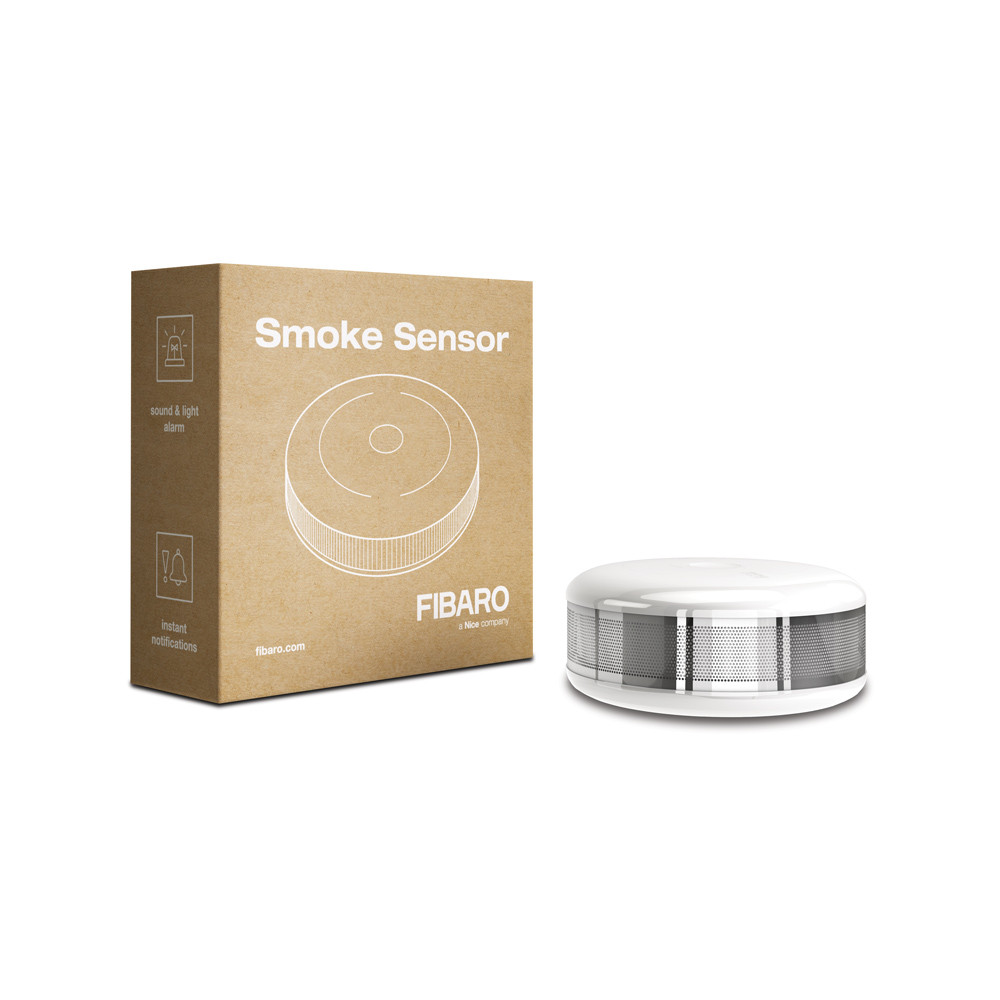 Датчик задимлення і температури FIBARO Smoke Sensor — FGSD-002