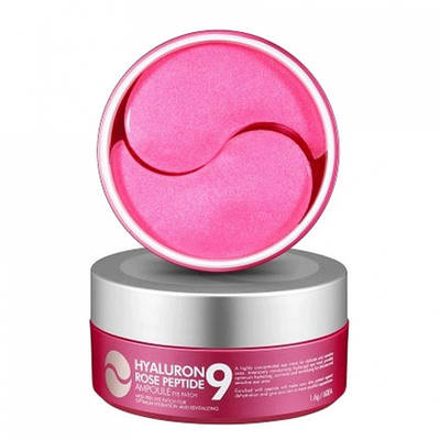 Гідрогелеві патчі з болгарською трояндою та пептидами MEDI-PEEL Hyaluron Rose Peptide 9 Ampoule Eye Patch 60 шт.