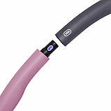 Обруч масажний Hula Hoop SportVida 100 см 1.2 кг SV-HK0338 Grey/Pink, фото 8