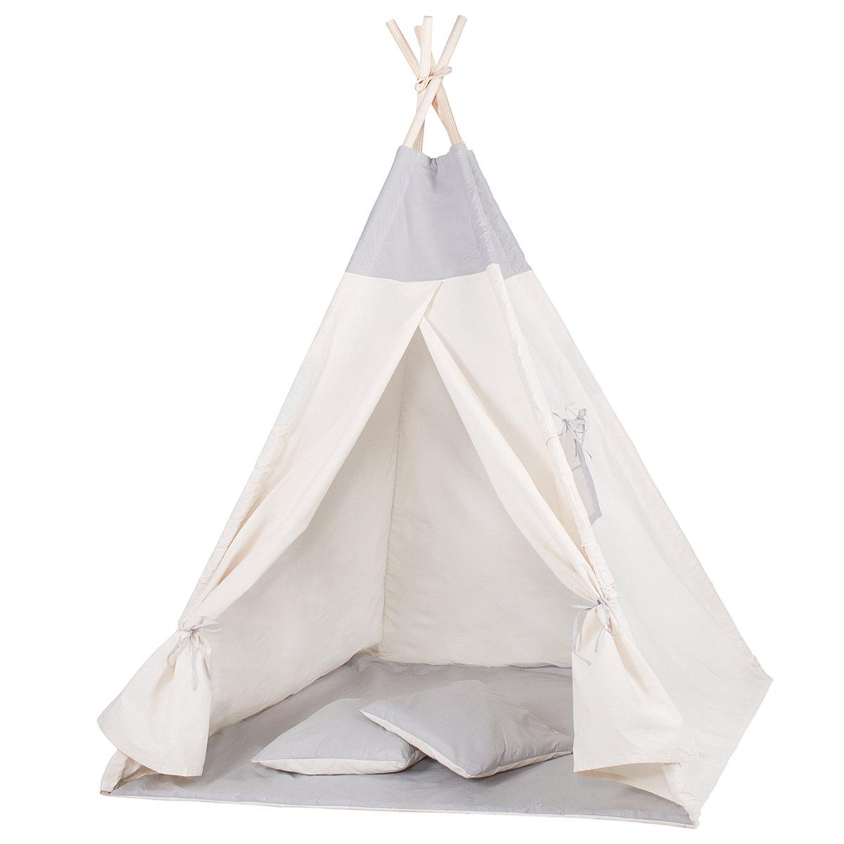 Дитячий намет (вігвам) Springos Tipi XXL TIP10 White/Grey