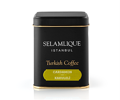 Турецький мелена кава в банці преміальний подвійний обсмажування Selamlique 125 грамів Арабіка 100% кардамон, Ні, світла