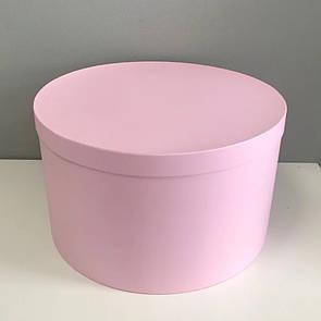 Кругла коробка d=50 h=30 см рожева
