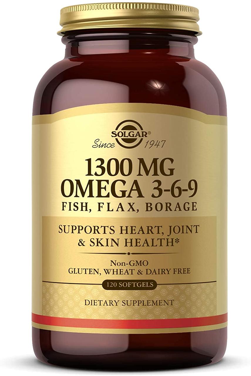 Омега 3-6-9 (Omega 3-6-9) Solgar, 1300 мг 120 м'яких таблеток