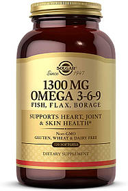 Омега 3-6-9 (Omega 3-6-9) Solgar, 1300 мг 120 м'яких таблеток