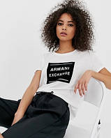 Футболка женская Armani, армани брендовая белая XL
