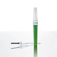Голки для вакуумного забору крові Флешбек 21G (0,8х25мм) з прозорою камерою зелені (100 шт./пач.) Волес