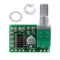 Підсилювач звуку 2х3W клас D, модуль PAM8403 з регулятором гучності