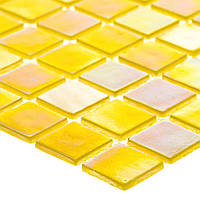 Мозаика PL25311 YELLOW желтая с перламутром облицовочная для ванной, душевой, кухни