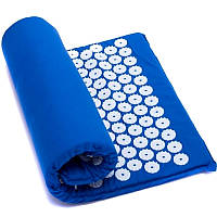 Килимок ортопедичний масажний голчастий СИНІЙ Acupressure mat з подушкою лікувальний іплікатор Кузнєцова