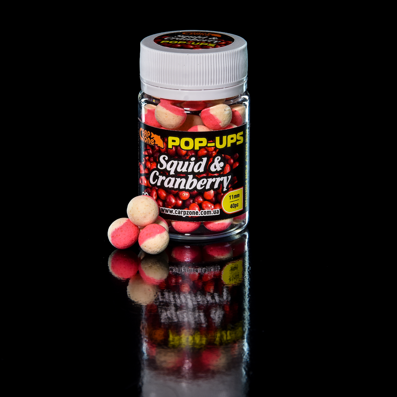 Поп Ап Pop-Ups Fluro Squid & Cranberry (Кальмар і Журавлина) 11mm/40pc, фото 1