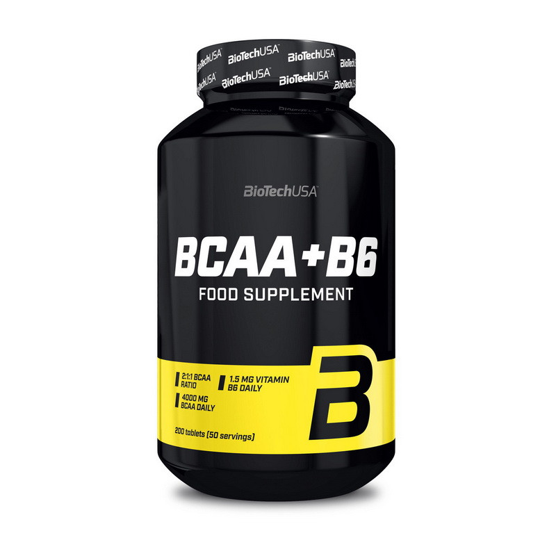 Амінокислоти bcaa BioTech BCAA + B6 (200 tabs)
