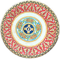 Декоративная тарелка диаметром 37-43 шамотной трипольской глины станет изысканным Греция Афины