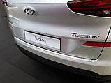 Захисна накладка на задній бампер для Hyundai Tucson III LIFT 2018-2020 /нерж.сталь/, фото 7