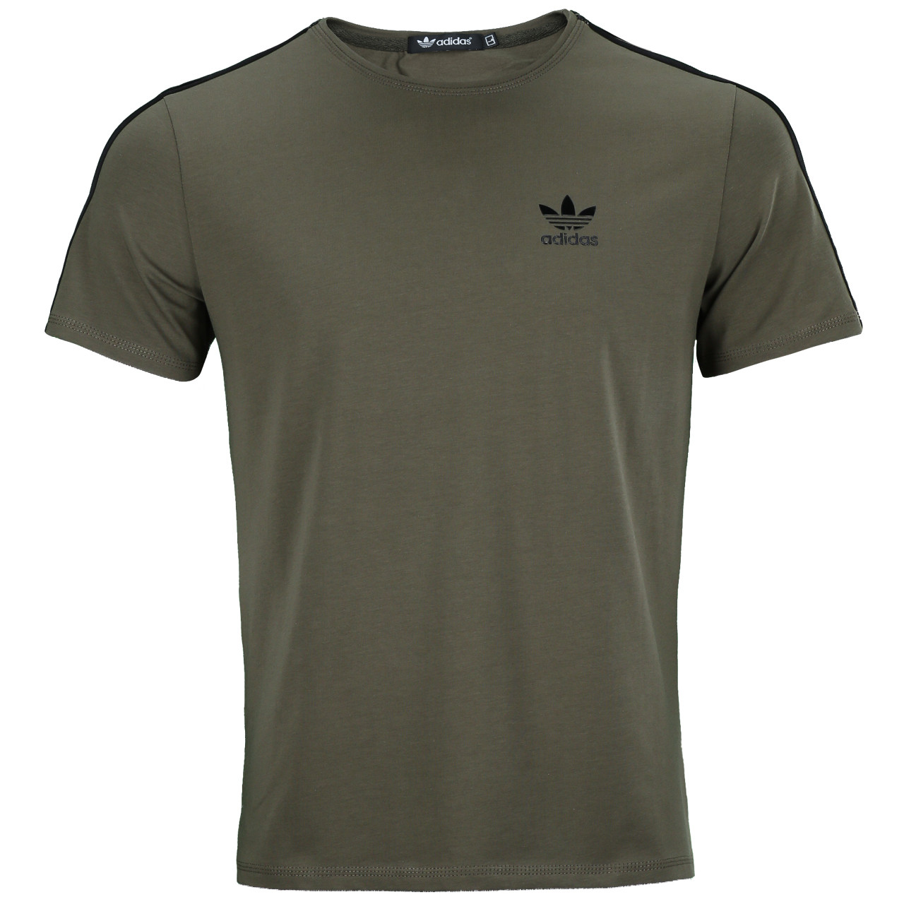 Футболка спортивна хакі ADIDAS з лампасами Ф-10 KHA L(Р) 21-901-020 XL, фото 1