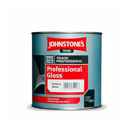 Емаль алкідна Johnstones Professional Gloss білий глянець 1 л, фото 1