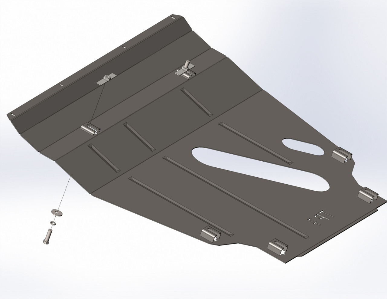 Захист двигуна Toyota RAV-4 LWB (довга база) (2005-2012) V - 2,4i, 2,5i USA; АКПП