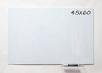 Безрамная магнитно-маркерная белая стеклянная доска Tetris 45×60 см. Магнитная доска для рисования маркером
