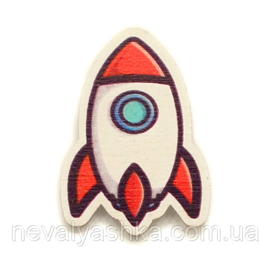 Заготівля для Бизиборда Ракета 3,8 см Бігунок Дерев'яна Фігурка Прикраса Декор Деталі для Бізіборда