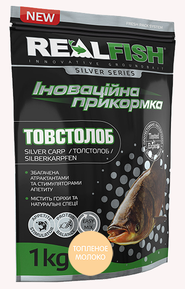 Прикормка Real Fish "Товстолоб" (Топлене молоко)