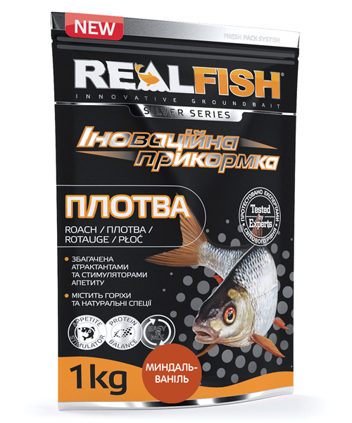 Прикормка Real Fish "Плотва" (Мигдаль - Ваніль)