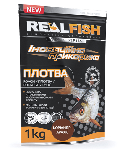 Прикормка Real Fish "Плотва" (Коріандр - Арахіс)