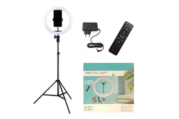 Кольцевая светодиодна лампа с держателем для телефона со штативом (ID ...