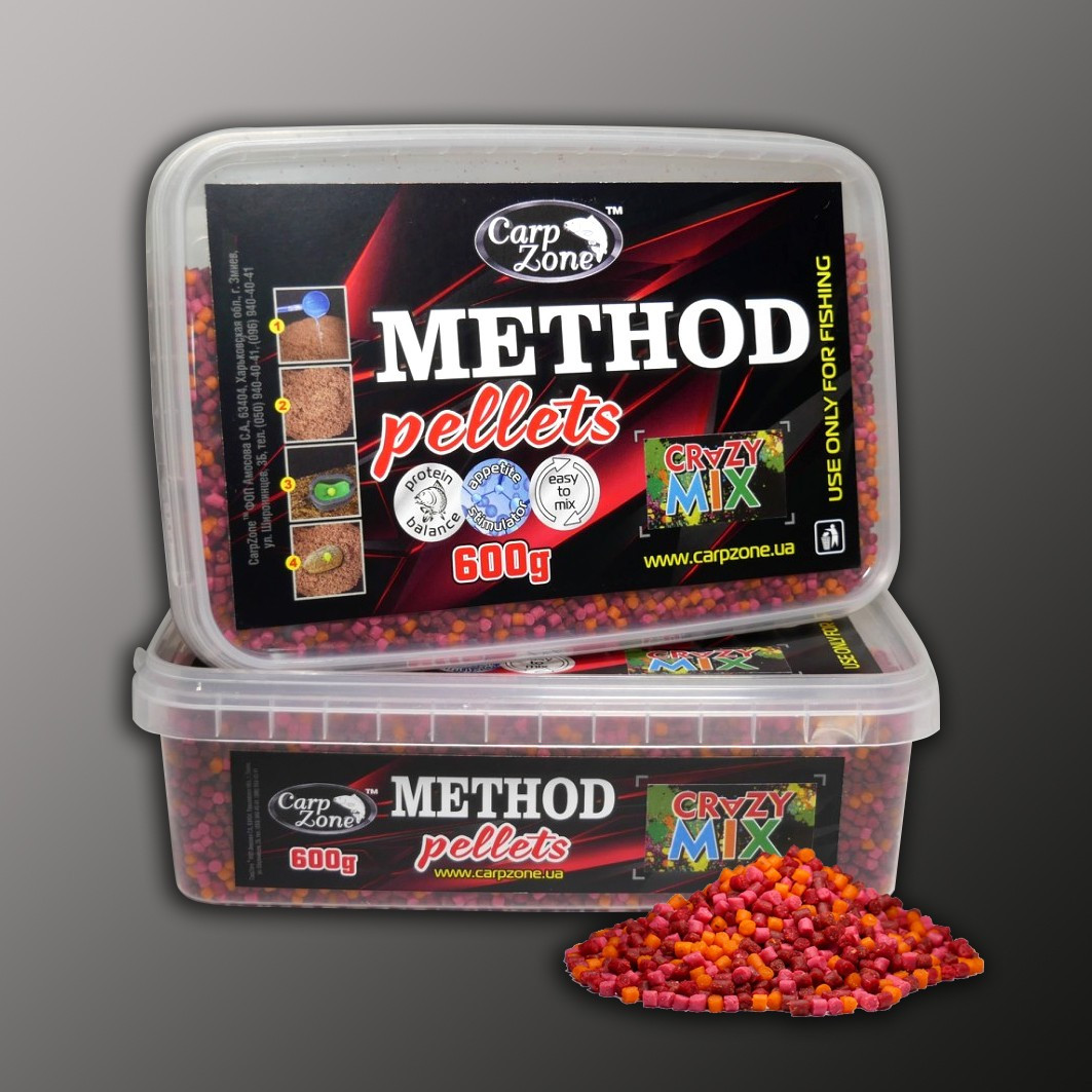 Метод пелети Method Pellets Crazy Mix (Божевільний Мікс) 600g 2mm