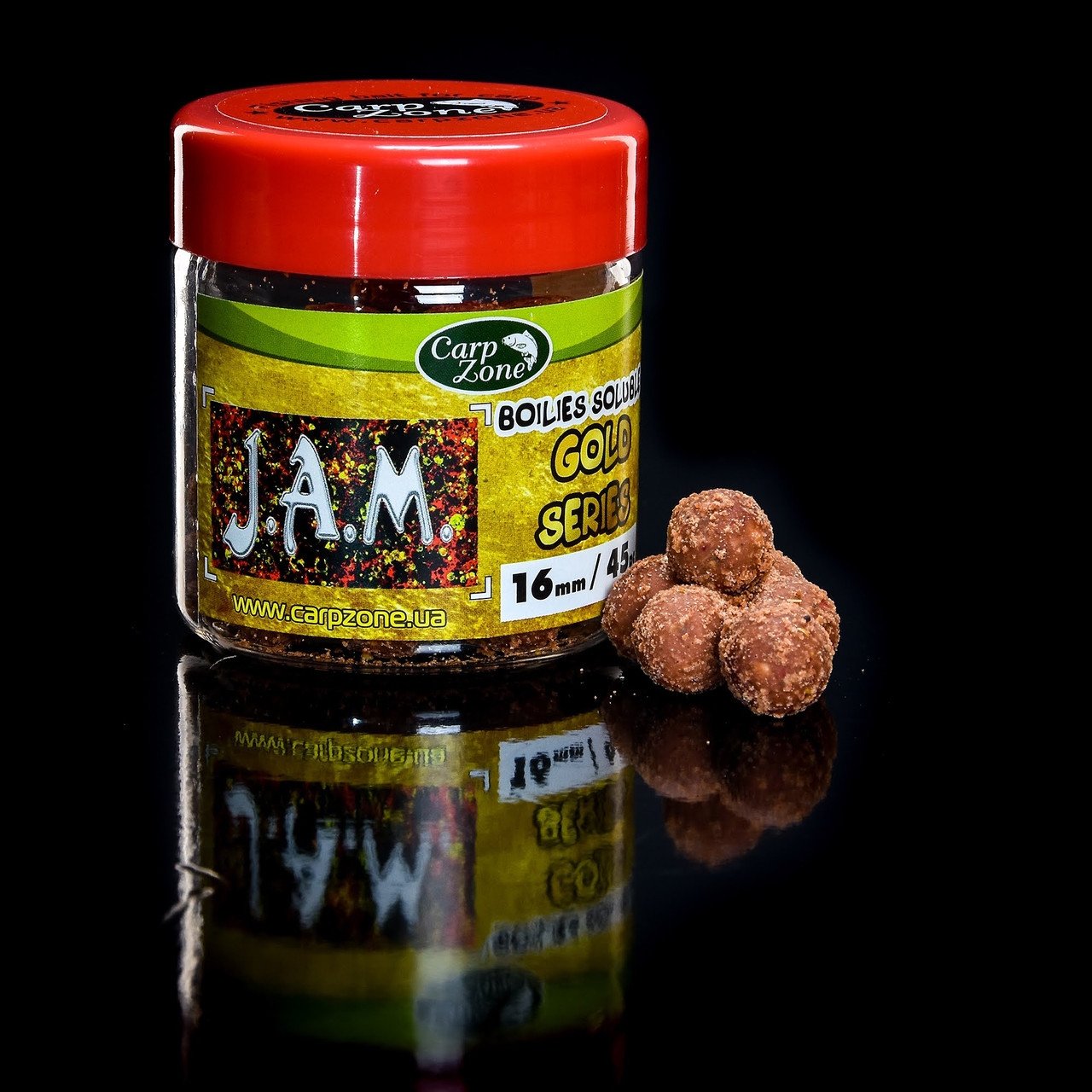 Бойли насадкові порошать Boilies Gold series Soluble Hookbaits J. A. M. 16mm / 45pc, фото 1