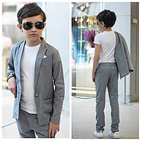 Костюм в школу для мальчика двойка классика пиджак+брюки 116,122,128,134,140,146