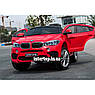 Дитячий електромобіль на акумуляторі BMW X6 JJ2199 з пультом радіокерування для дітей 3-8 років червоний, фото 5
