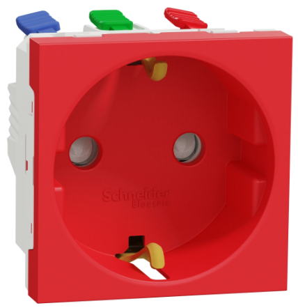 Розетка Unica NEW NU3035703 16A Schneider Electric червона